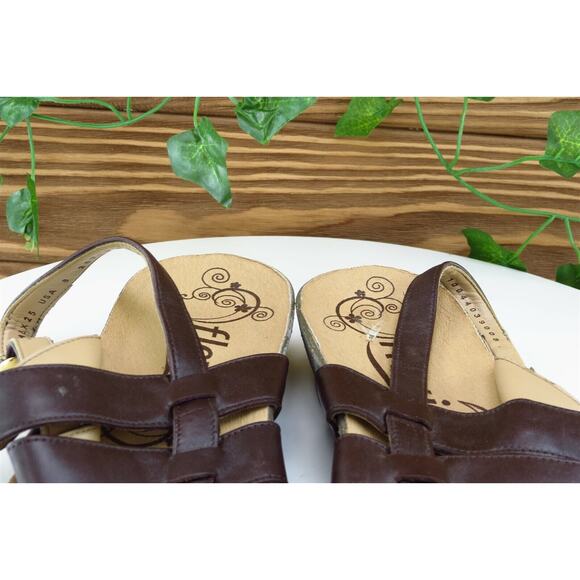 Flexi Sz 8 M Brown Strappy Synthetic Women Sandals 207054110044039008 - Picture 3 of 7